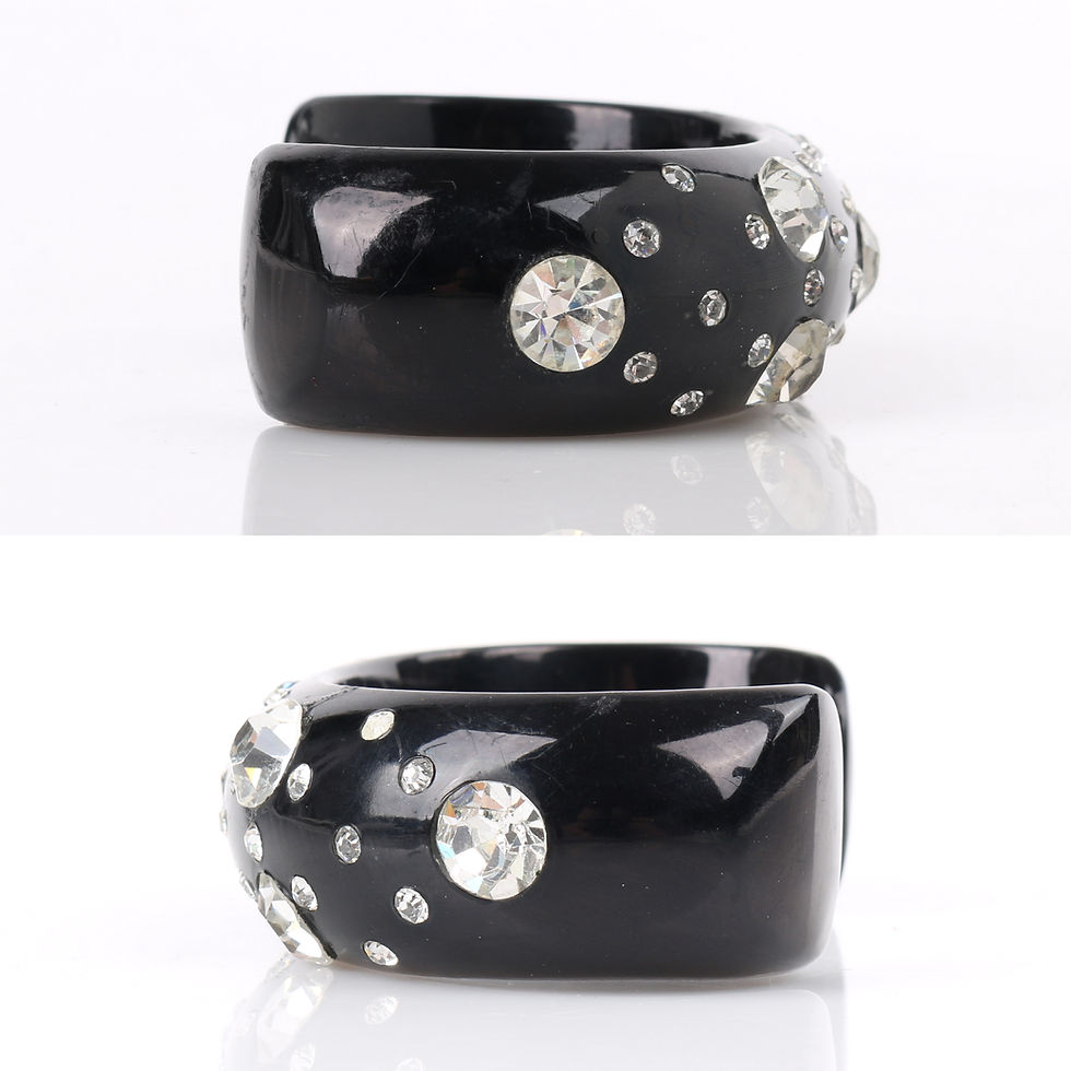Thumbnail: c.1950's Crystal Rhinestone Cuff Bracelet