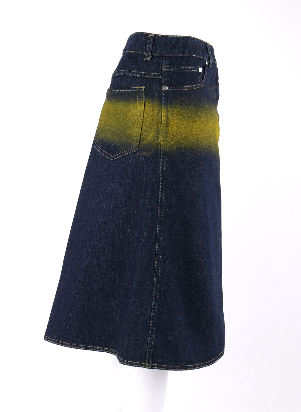 Thumbnail: Alexander McQueen Spray Paint Denim Skirt