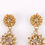 Thumbnail: c.1960's Gold Crystal Rhinestone Statement Earrings