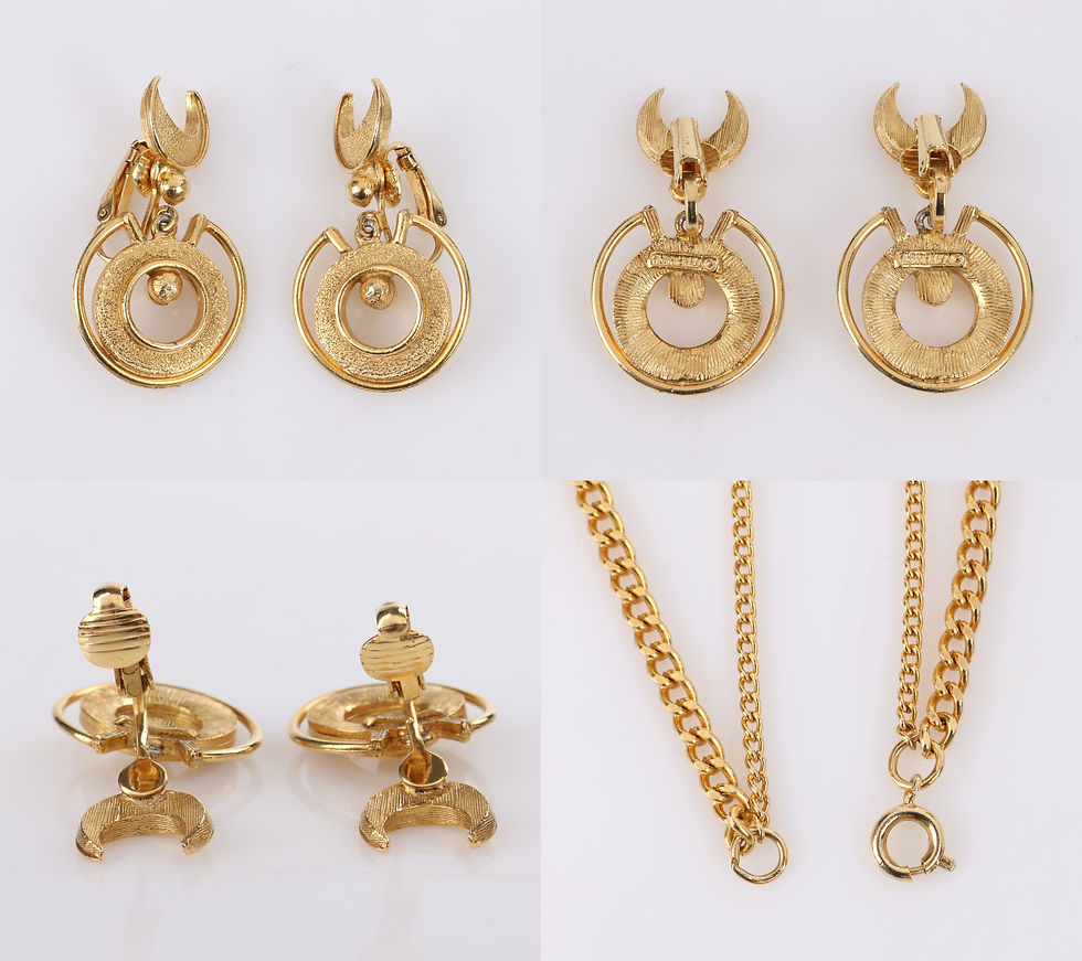 Thumbnail: Florenza Egyptian Revival Necklace & Earrings Set