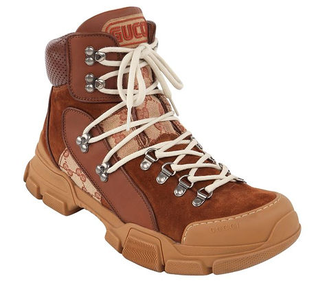 GUCCI ブーツ WMNS) Gucci x The North Face Canvas Leather Boots 'Orange' 679927