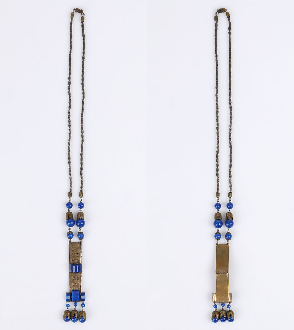 Thumbnail: 1920's Art Deco Czech Pendant Necklace