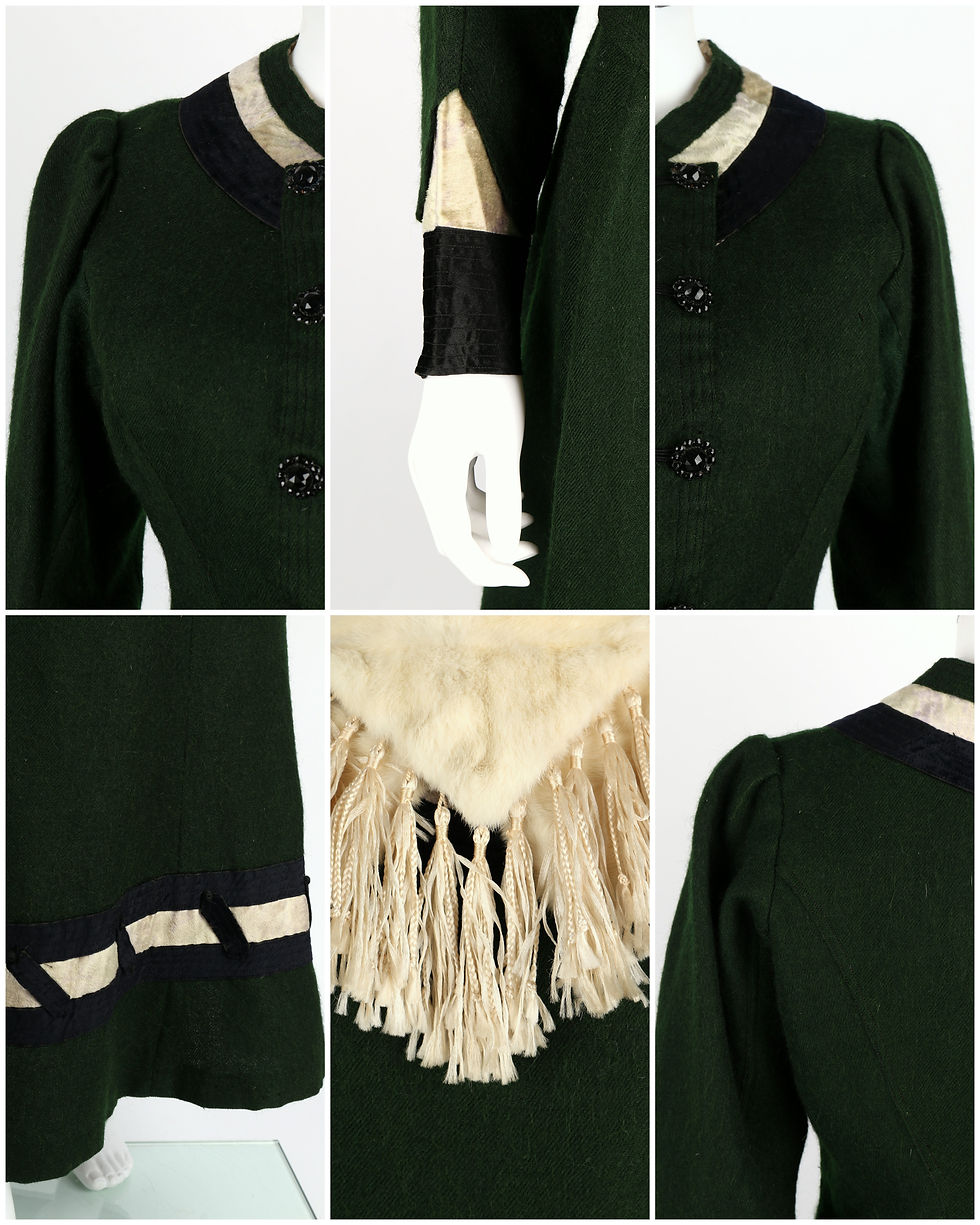 Thumbnail: Victorian Edwardian Winter Suit & Fur Stole