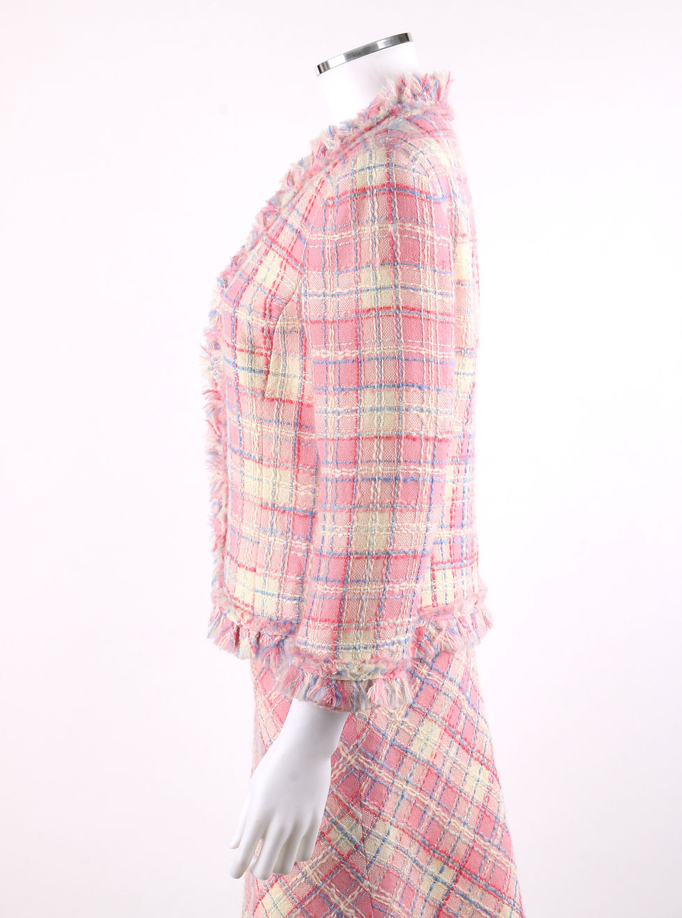 Thumbnail: Moschino Plaid Jacket Skirt Suit