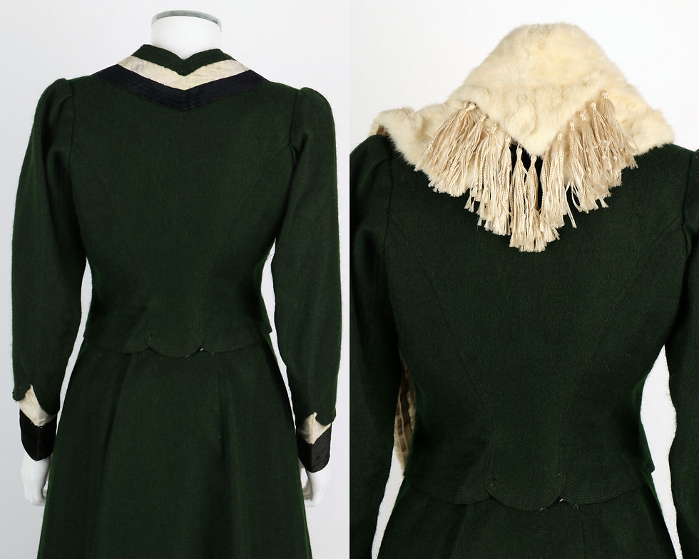 Thumbnail: Victorian Edwardian Winter Suit & Fur Stole