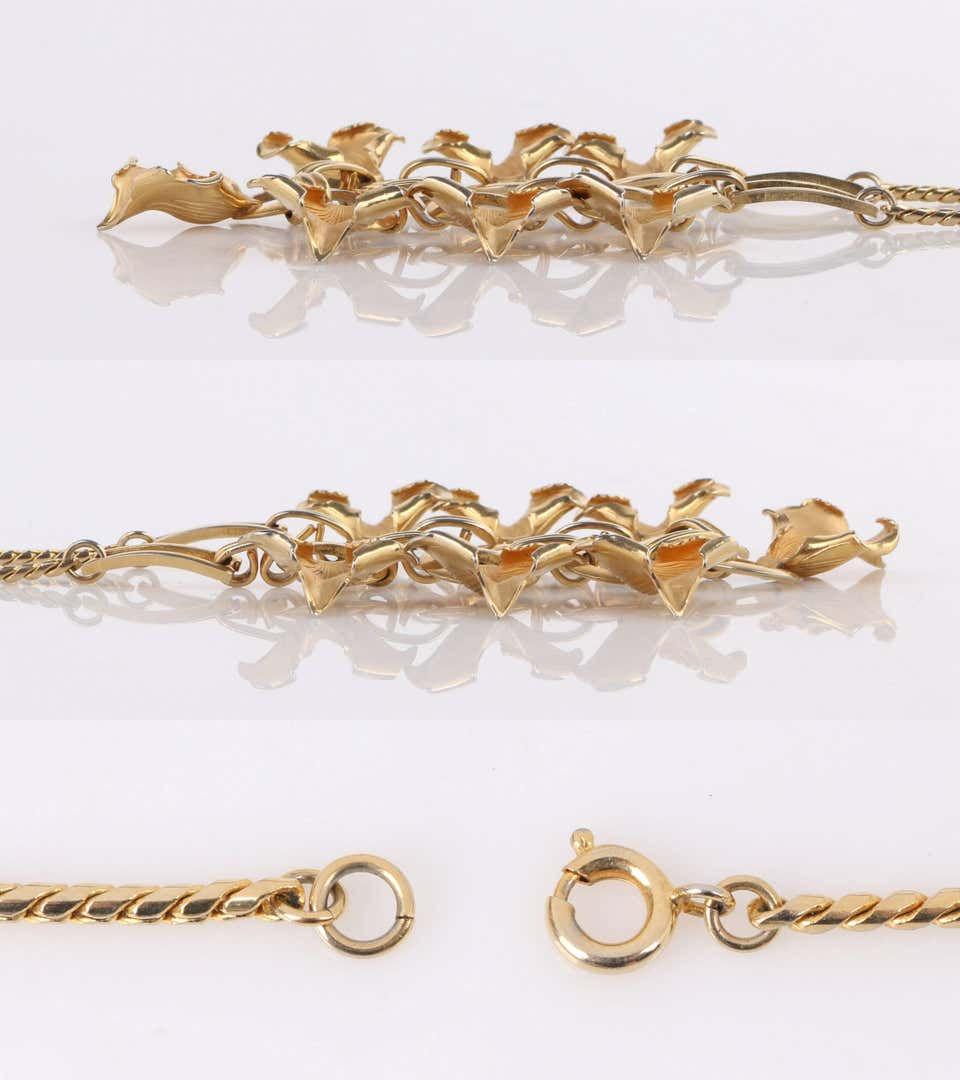Thumbnail: c.1940's Iris Brooch & Petal Necklace Set