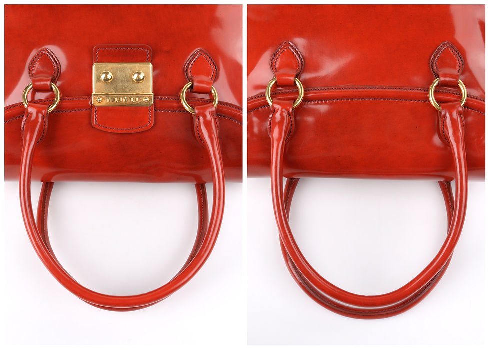Thumbnail: Miu Miu Prada Spazzolato Leather Handbag