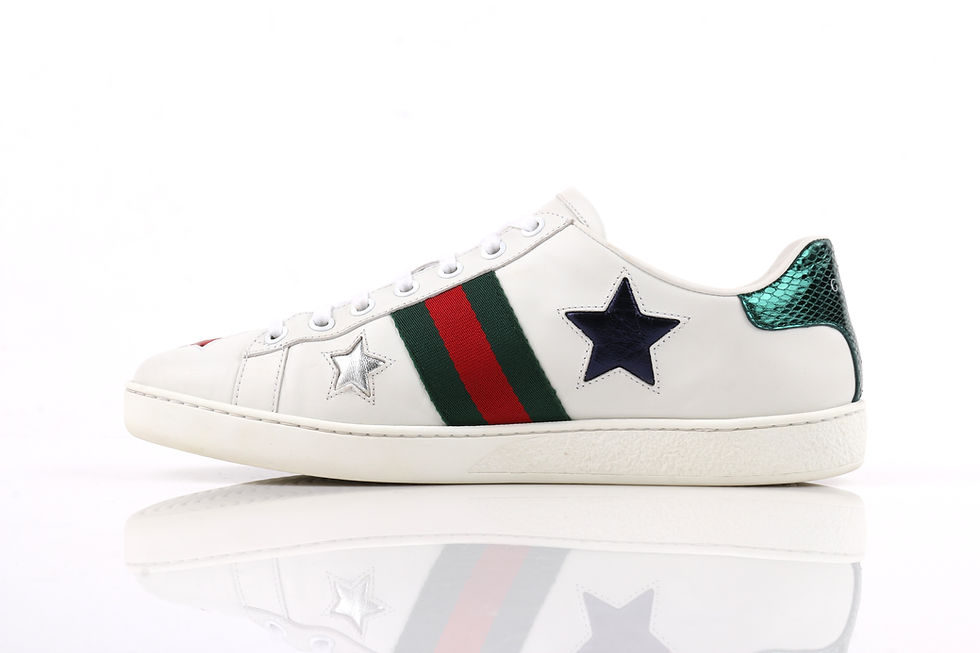 Thumbnail: Gucci "Ace" Metallic Star Sneakers