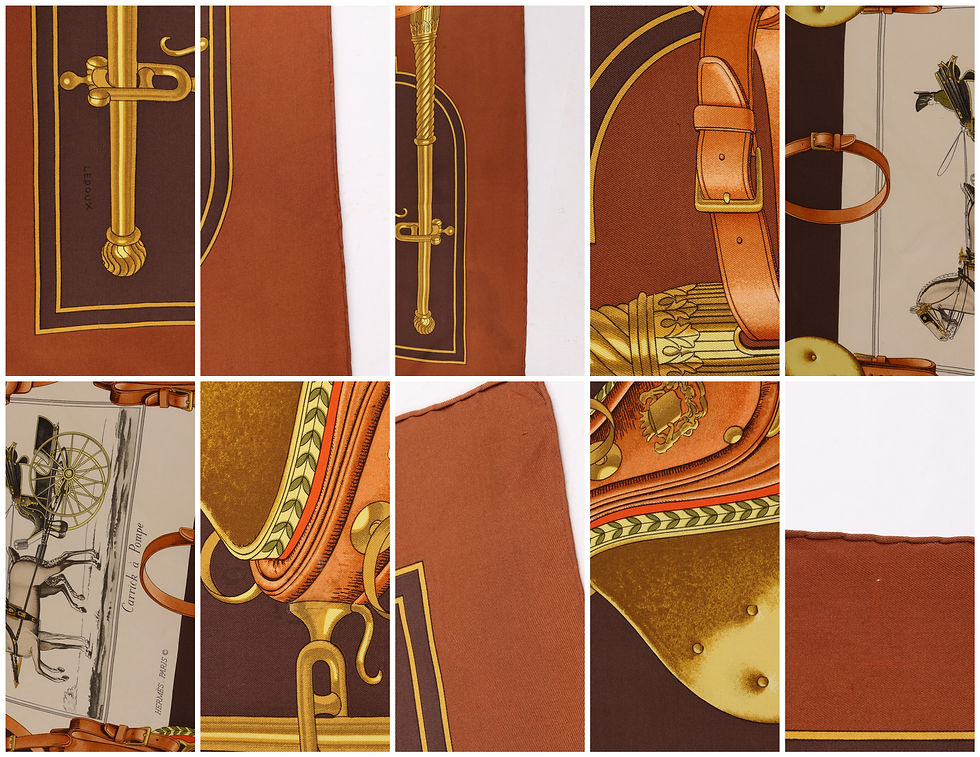 Thumbnail: Hermes "Carrick A Pompe" Silk Scarf