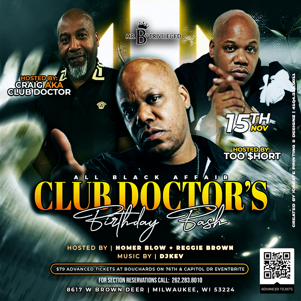 Club Doctor's All Black Affair Birthday Bash Ft. TOO $hort
