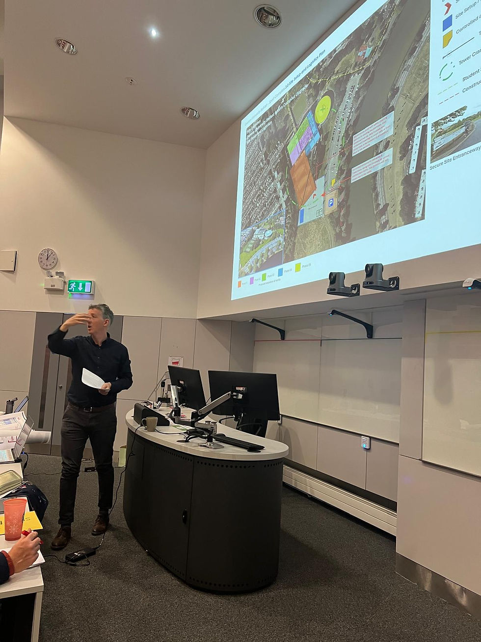 Gerard Graham presenting to the students.