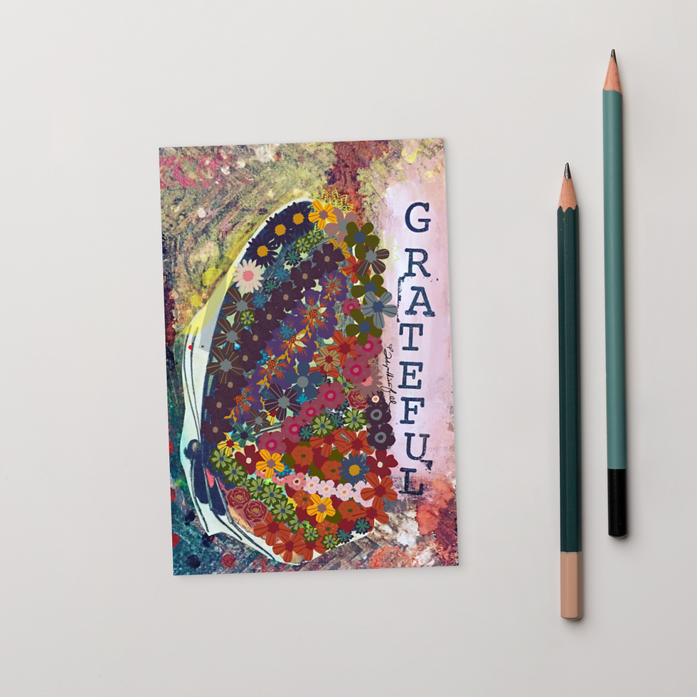 Thumbnail: Grateful Butterfly Blank 4x6 Postcard (one sided only)