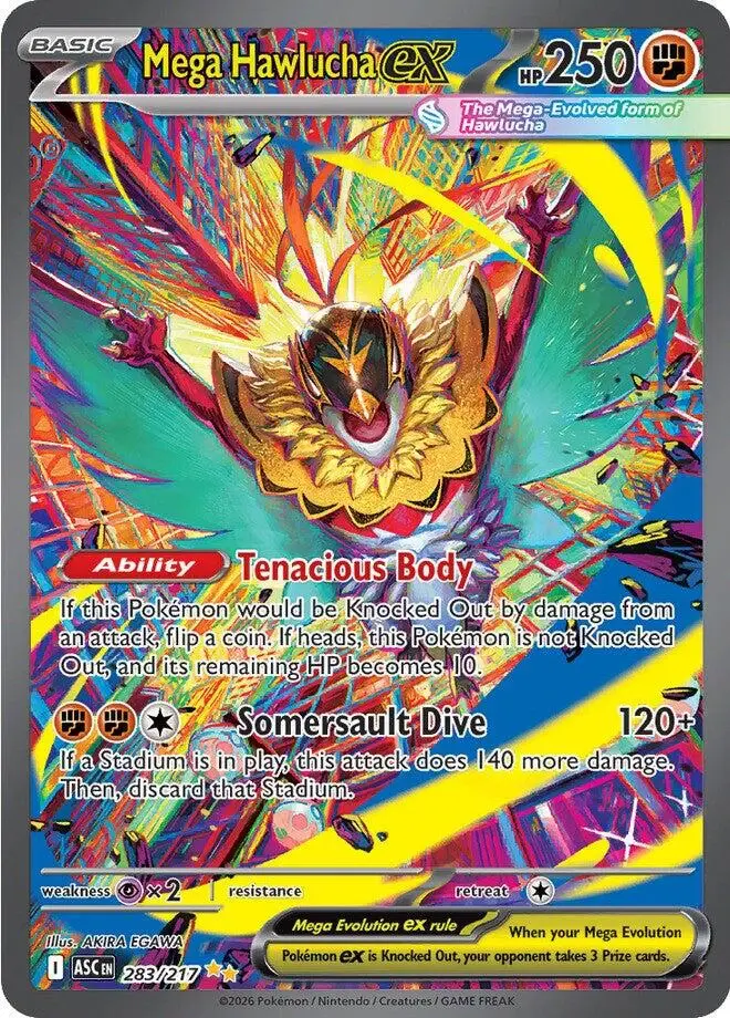 Mega Hawlucha ex 283/217 Special Illustration Rare card