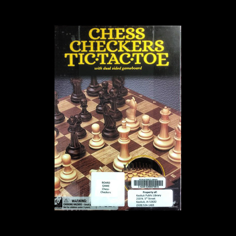 Chess / Checkers / Tic-Tac-Toe : with dual sided gameboard / Game ...