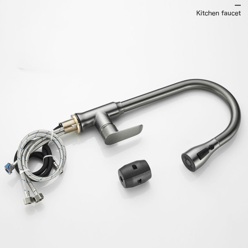 Thumbnail: Küchen armatur Einloch Auszug Auslauf Küchen spüle Mischbatterie Strom Sprüh ko