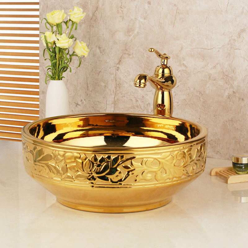 Miniaturbild: YANKSMART Runde Und Oval Bad Garderobe Porzellan Waschbecken Waschbecken Kerami