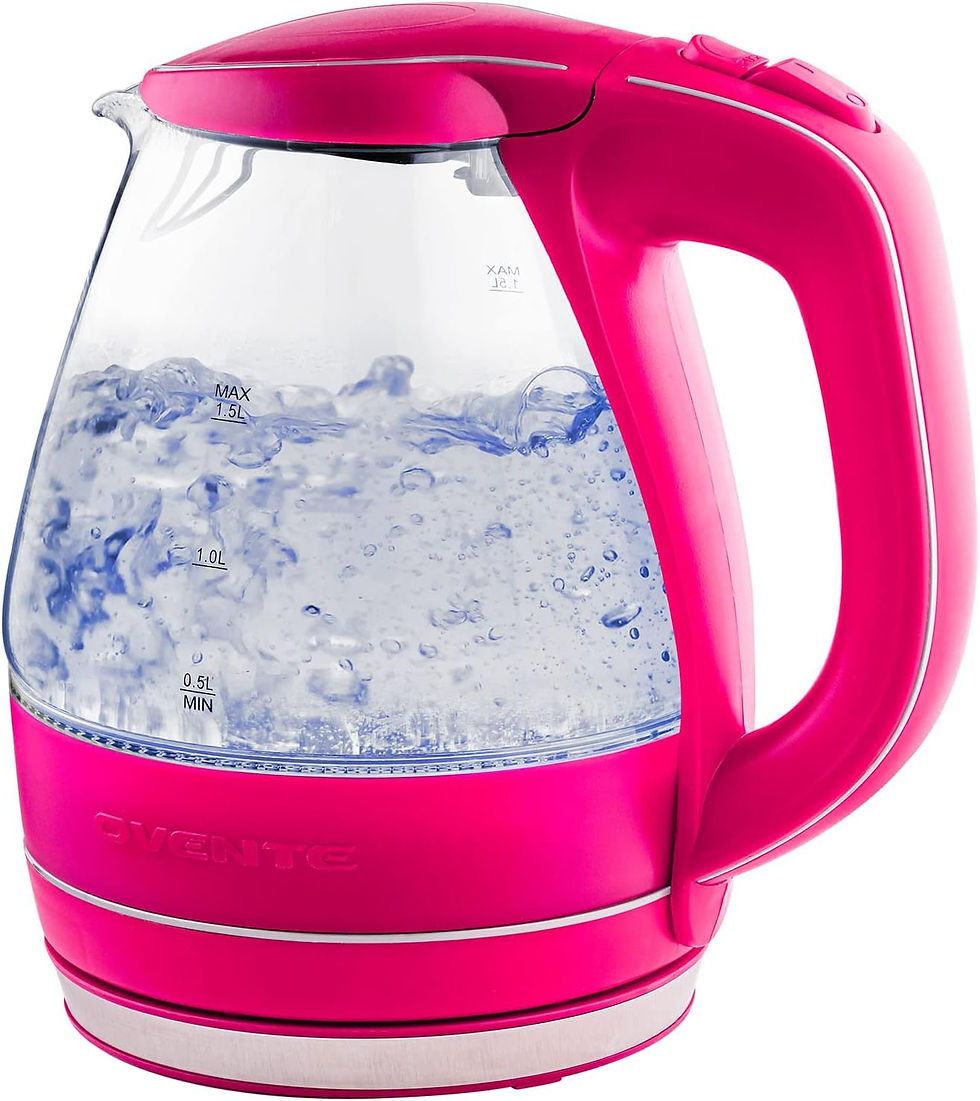 Thumbnail: OVENTE Elektrischer Wasserkocher aus Glas, Heißwasserkocher, 1,5 l, Borosilikat