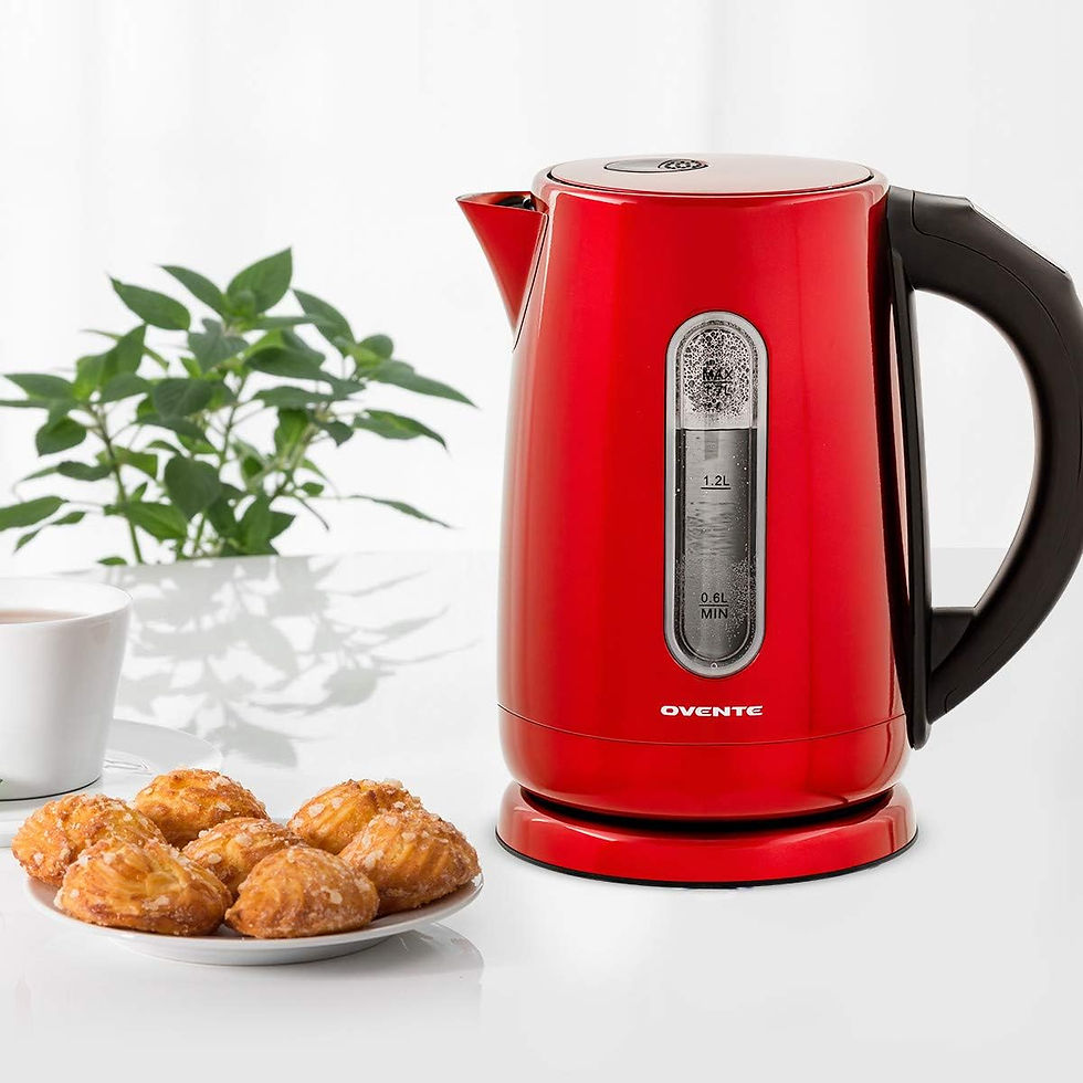 Thumbnail: OVENTE Elektrischer Teekessel Edelstahl 1,7 Liter Instant Warmwasserboiler Heiz