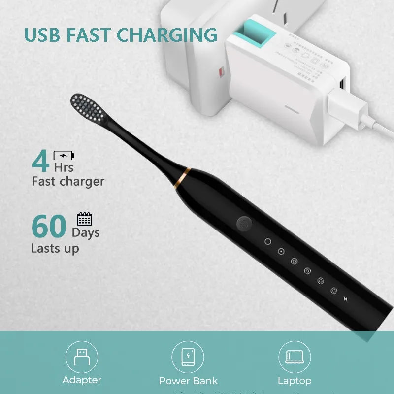 Thumbnail: Elektrische Zahnbürste Smart Timing Zahnbürste USB wiederauf ladbare Zähne saub