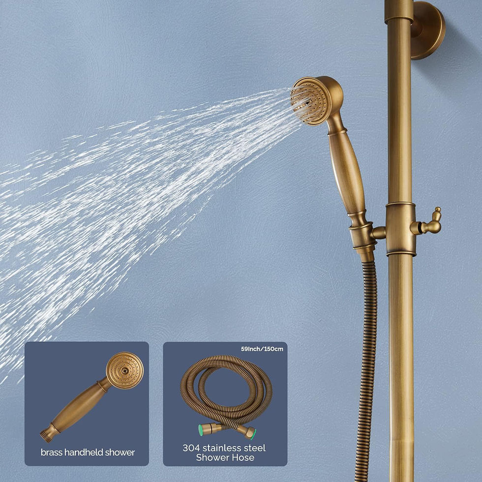 Thumbnail: Kemaidi antike Messing Dusch armaturen Set Wand halterung Dusch set Doppel knöp