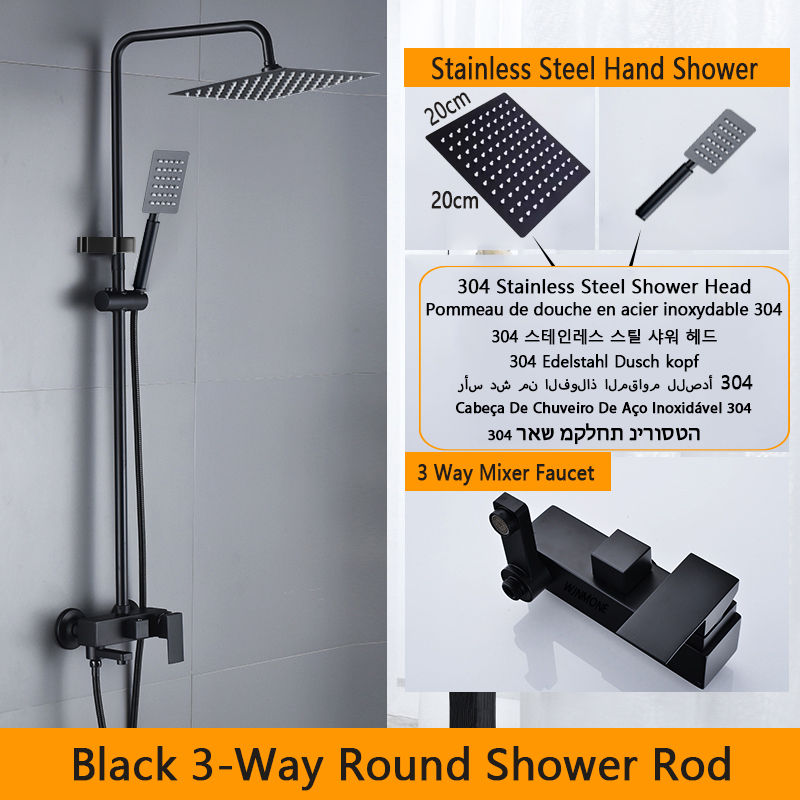 Miniaturbild: Schwarzer Regen Badewanne Dusch armatur Set 4 Möglichkeiten mit Bidet Mischbatt