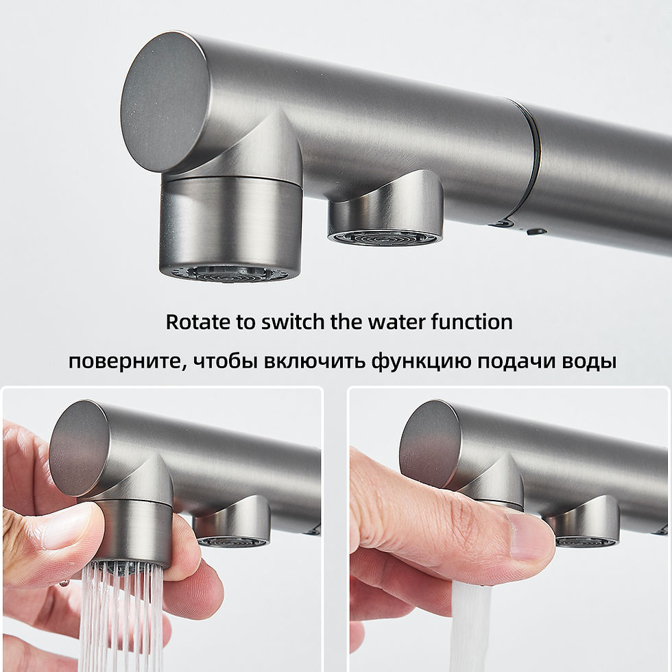 Thumbnail: Gefilterte Küchen spüle Wasserhahn herausziehen Spray Rotation Wasserfilter Was