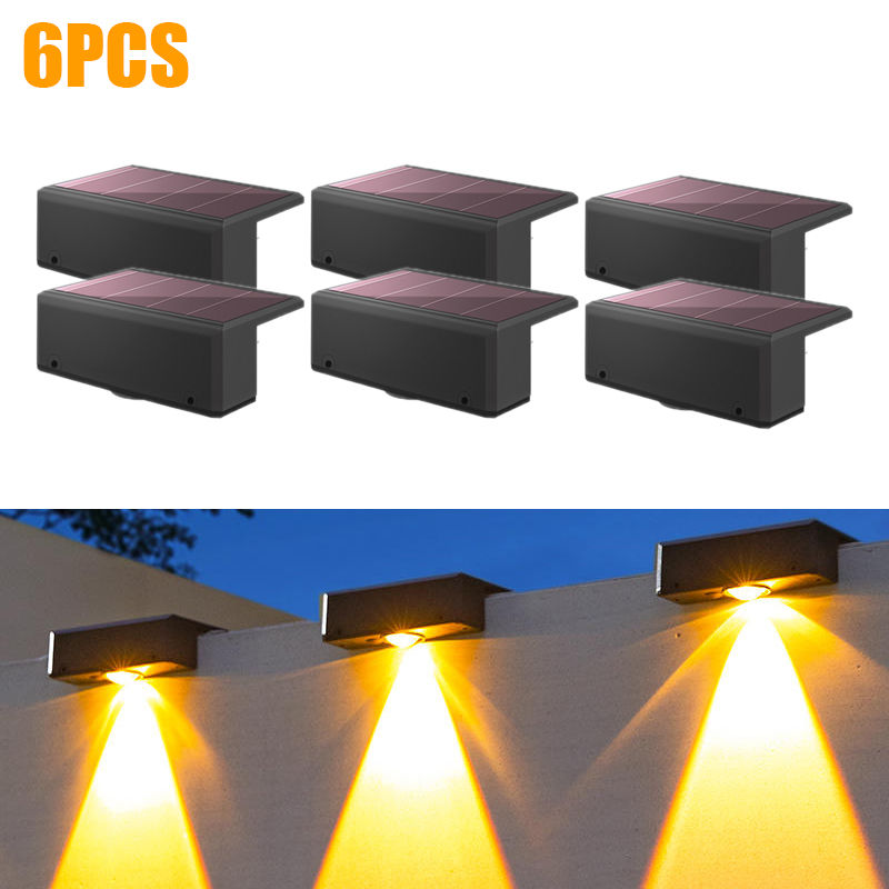 Thumbnail: Solar wall wash lamp waterproof outdoor LED wall light courtyard lamp de