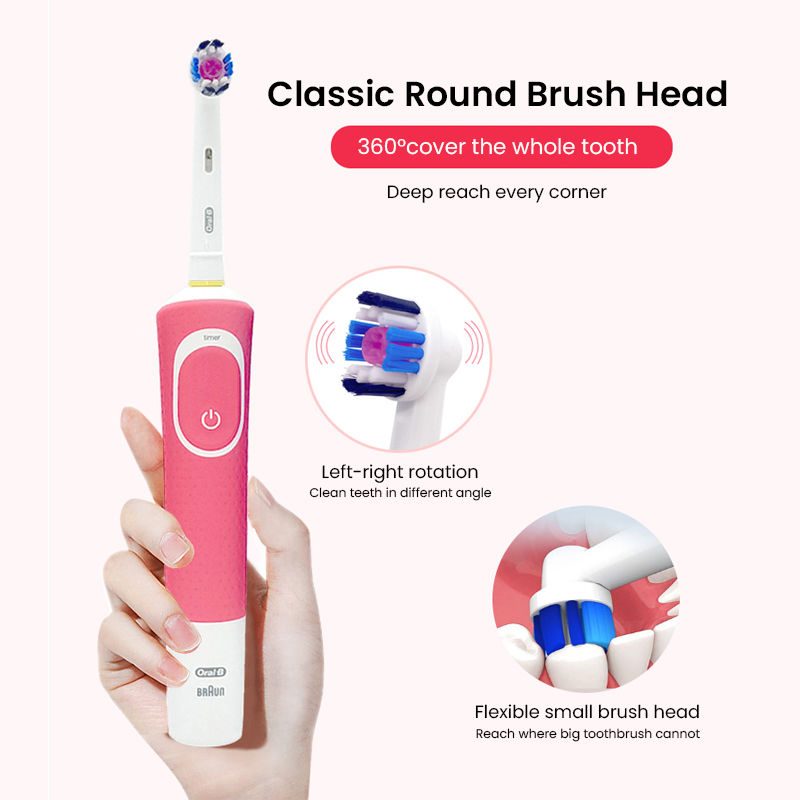 Thumbnail: Oral B D100 Elektrische Zahnbürste 2D Vitalität Reinigung Zähne Pinsel Wasserdi