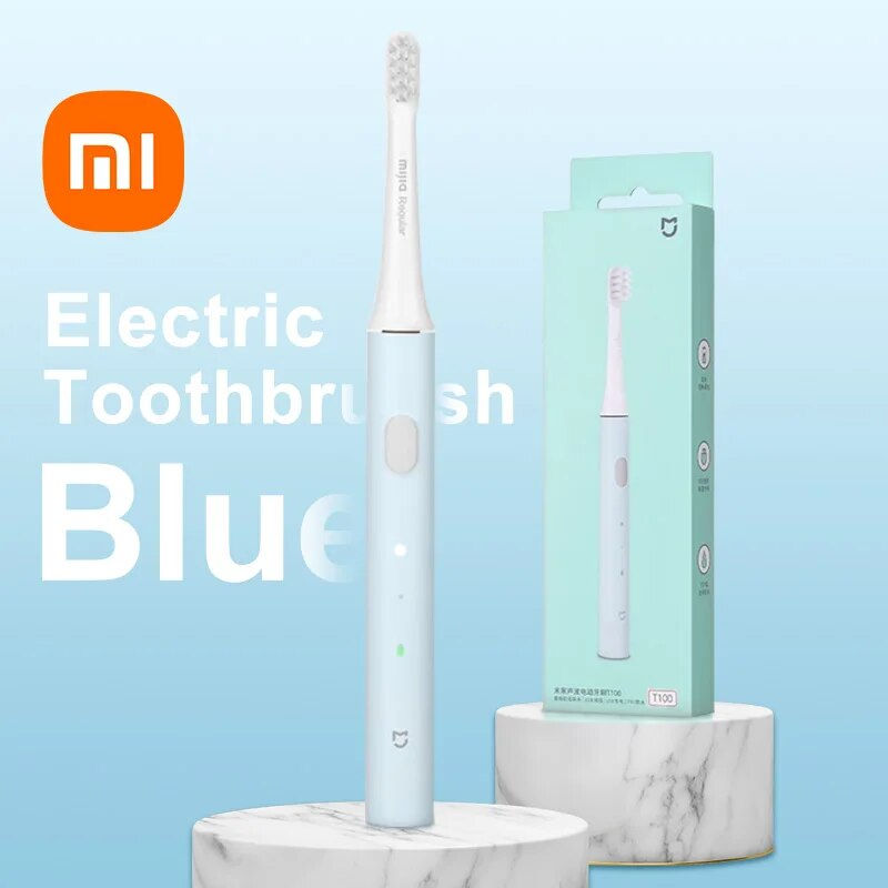 Thumbnail: Xiaomi mijia t100 sonic elektrische zahnbürste mi smart wasserdichte zahnkopf b