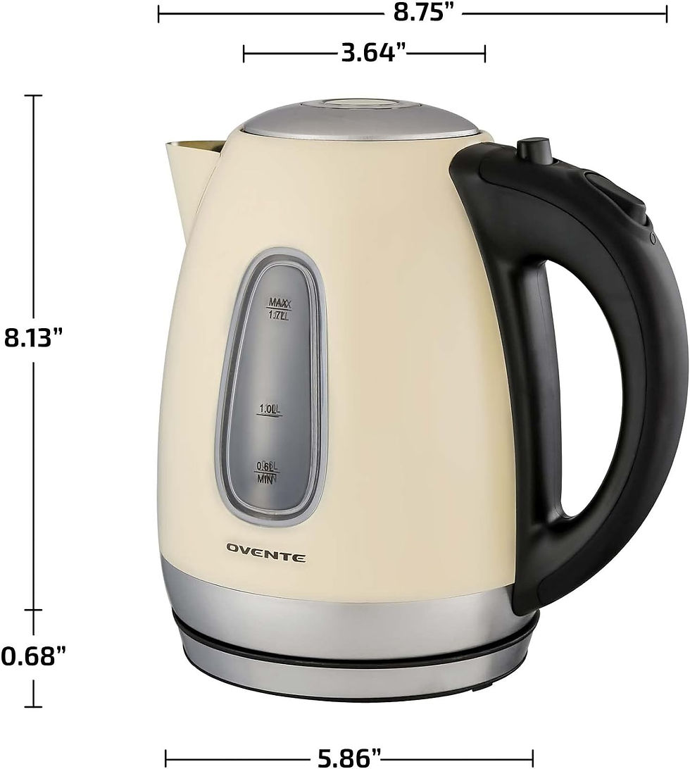 Thumbnail: OVENTE Elektrischer Wasserkocher, Edelstahl, sofortiger Heißwasserboiler, BPA-f