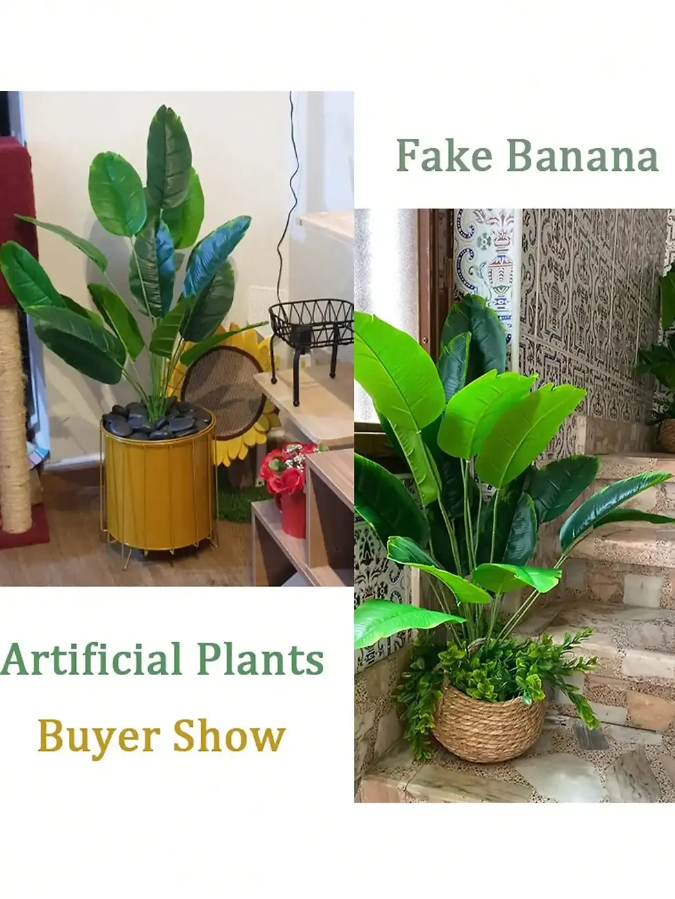 Thumbnail: 1pc künstliche Pflanzen große tropische Palme gefälschte Bananen pflanzen Blätt
