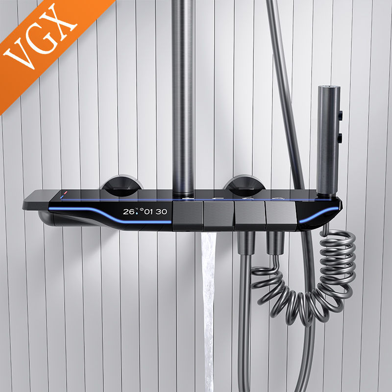 Thumbnail: Vgx digitales thermostat isches dusch system intelligentes bad temperatur anzei
