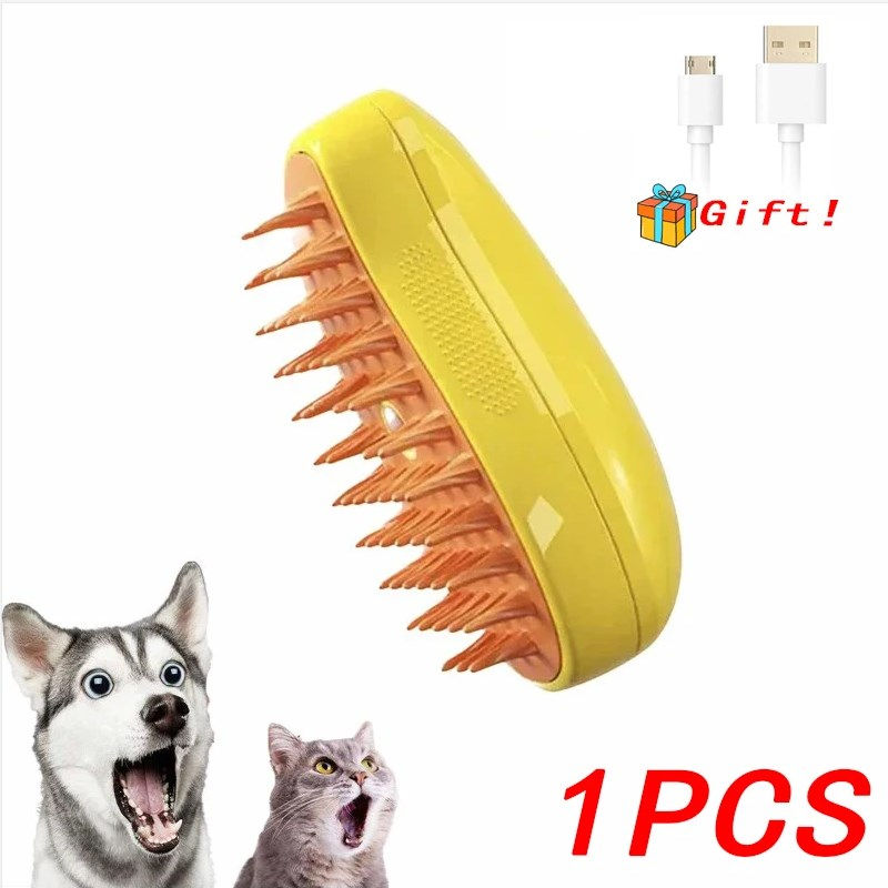 Thumbnail: Katzen hund Massage gerät elektrischer Reinigungs kamm 3 in 1 Haustier Katze Hu