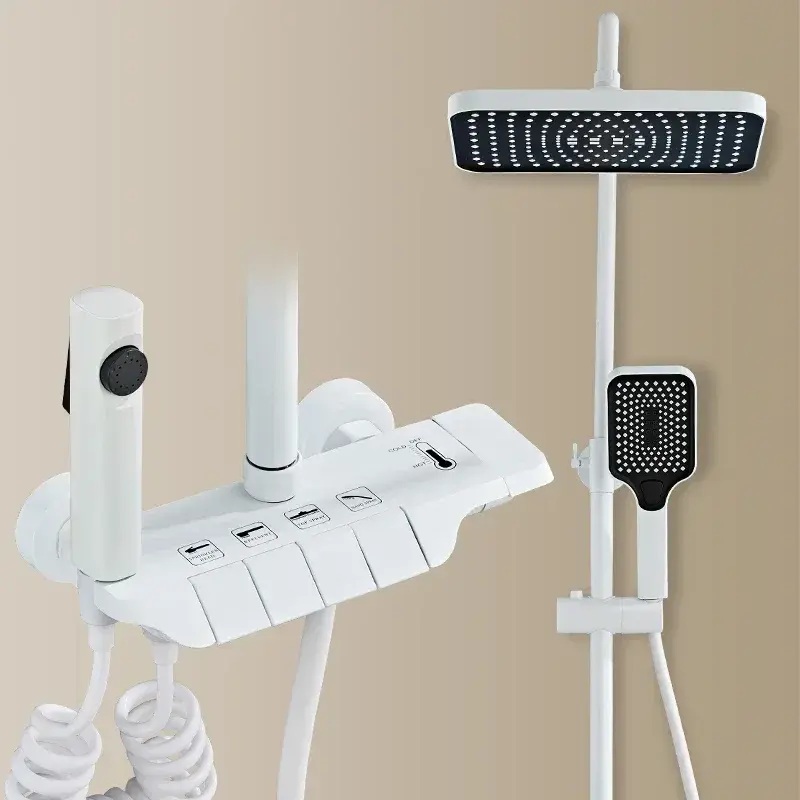 Miniaturbild: Umgebungs beleuchtung Klavier Thermostat Digital Dusch set 12 Zoll Regen dusch 