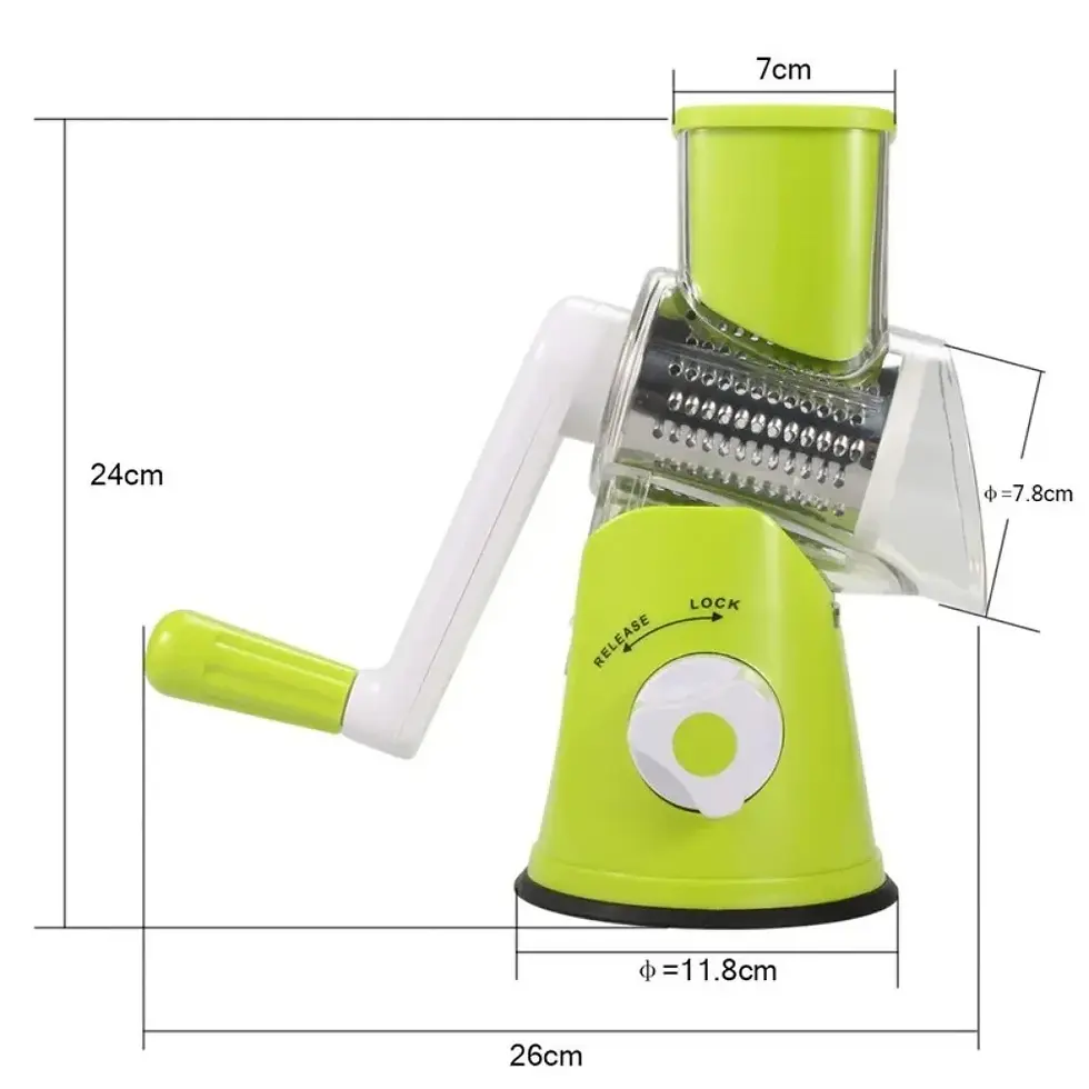Thumbnail: Gemüses ch neider & Slicer manuelle Küchen käse hack maschine mit 3 scharfen Fä