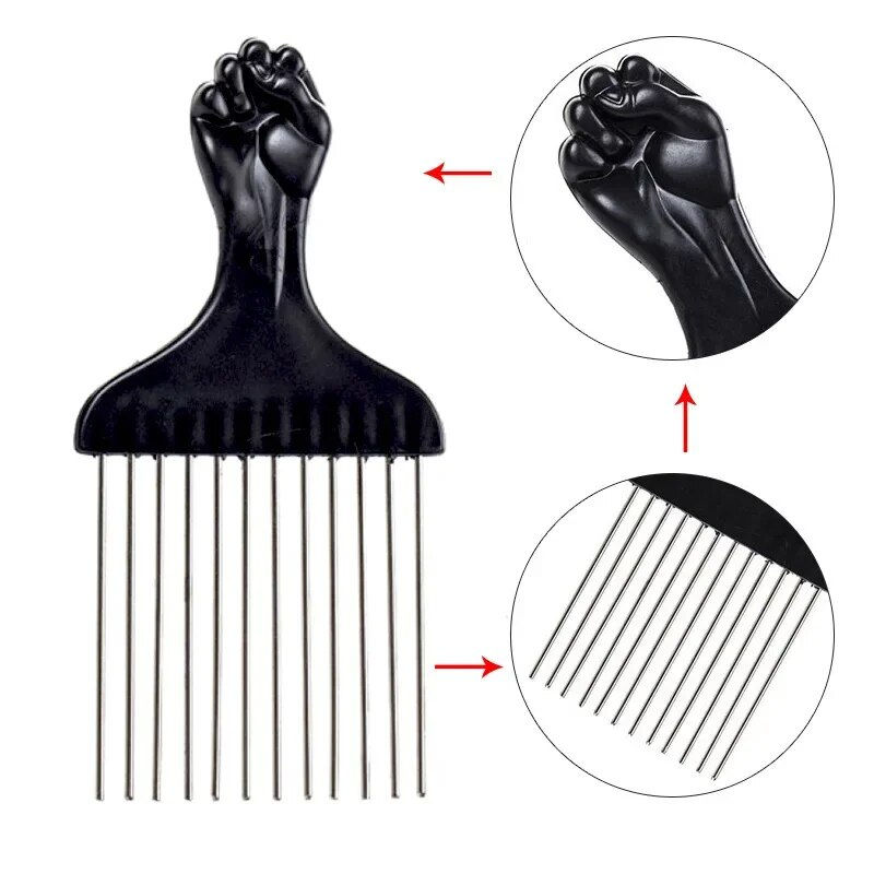 Thumbnail: Vintage Herren Haars chneide maschine Stahl Nadel Kamm Kunststoff Haar bürste S