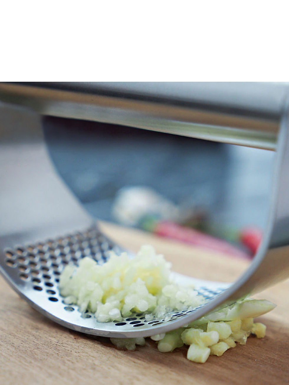 Thumbnail: WORTHBUY Manuelle Edelstahl Knoblauch Fleischwolf Knoblauch Brecher Presse für 