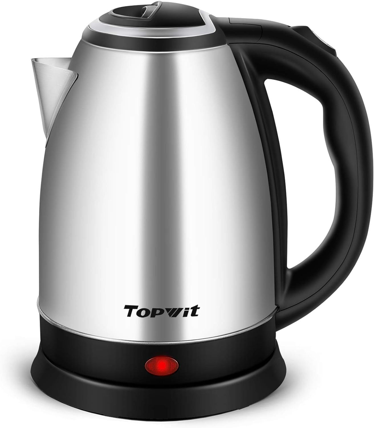 TOPWIT Elektrischer Wasserkocher Warmwasserkocher, 2.0L Edelstahl Elektrischer 