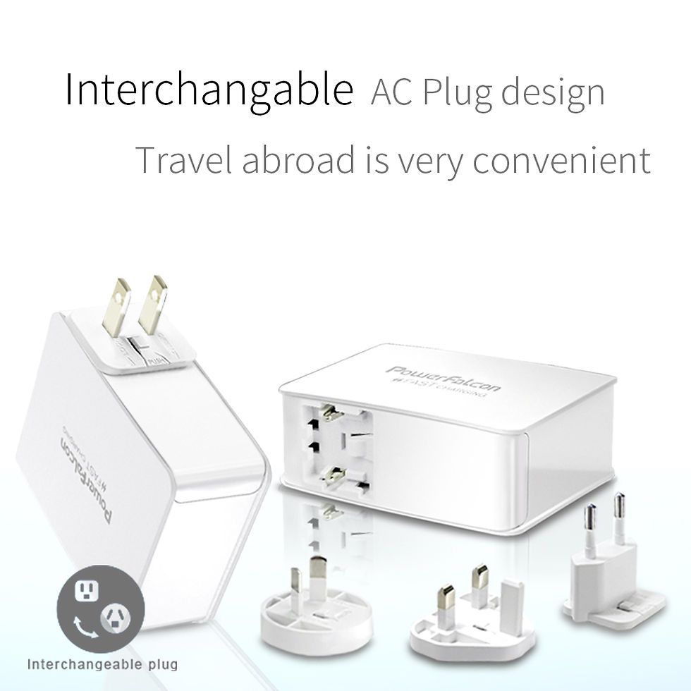 Thumbnail: 25W Smart 4-port USB charger/interchangeable