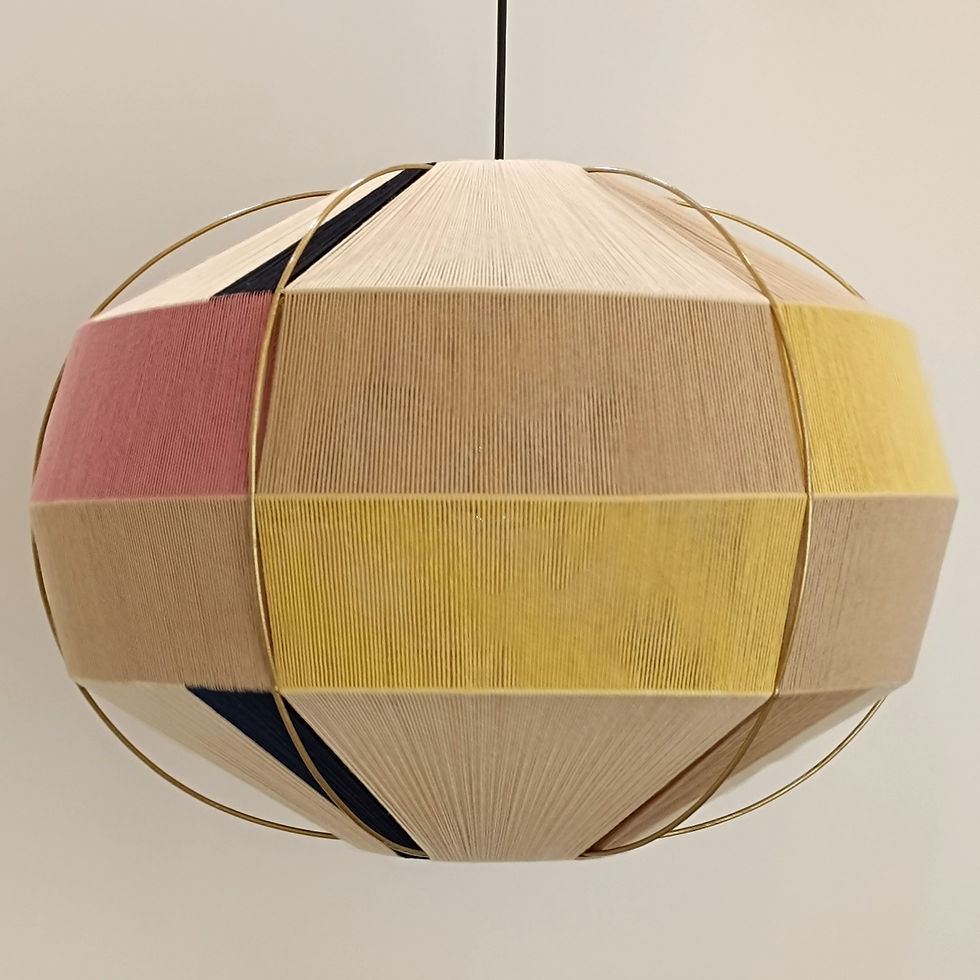 Μικρογραφία: Geometric patterned pendant lampshade
