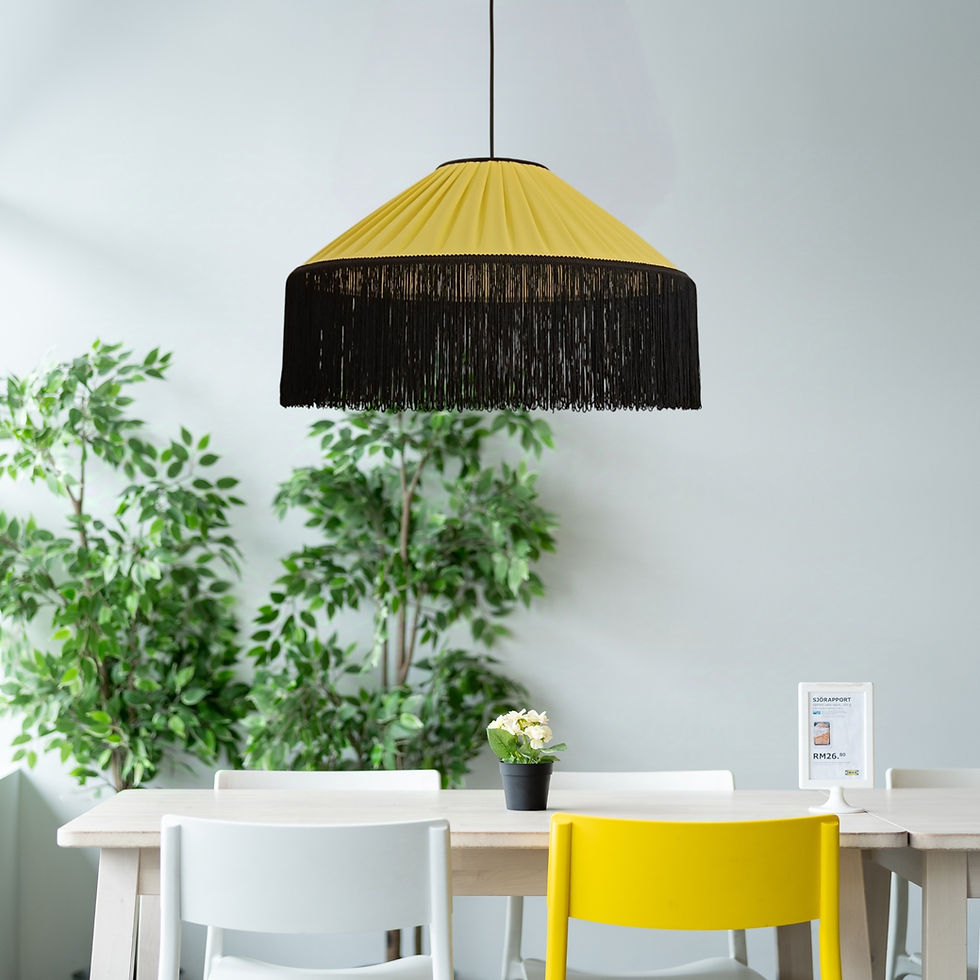 Μικρογραφία: Gold-striped pendant light, handmade lampshade
