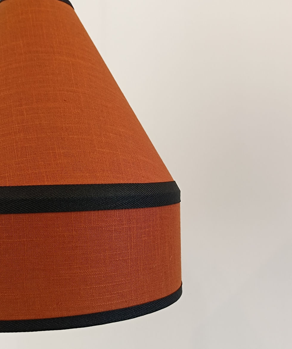 Thumbnail: Venice-Narrow Linen Pendant Lamp,Handmade Lamp shade.