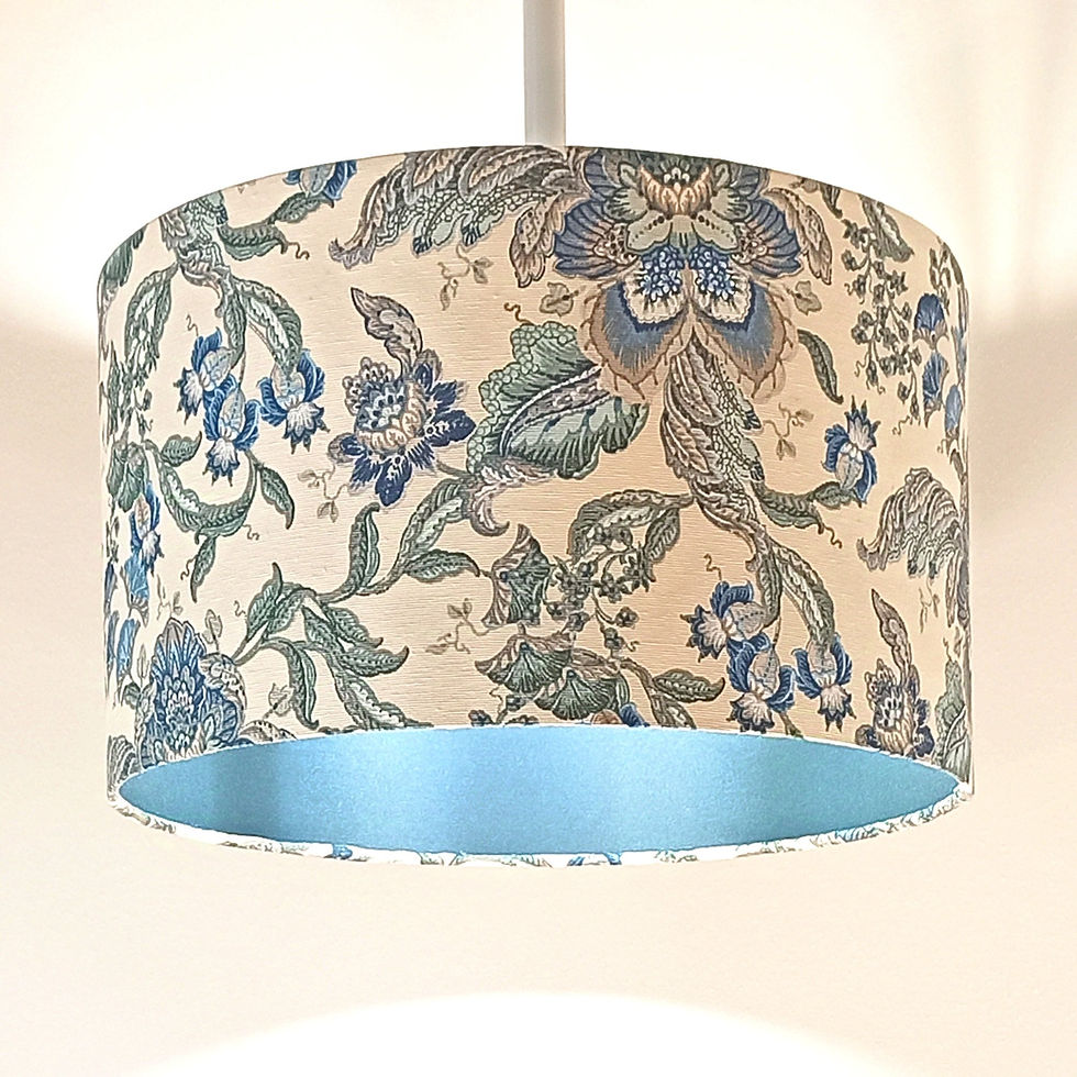 Μικρογραφία: Floral pendant lampshade, handmade