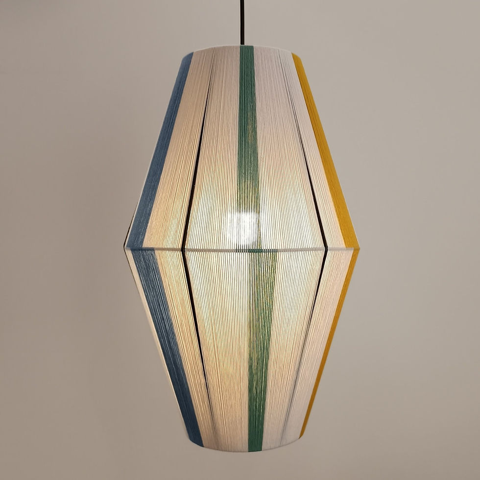 Μικρογραφία: Striped pendant lampshade, handmade design