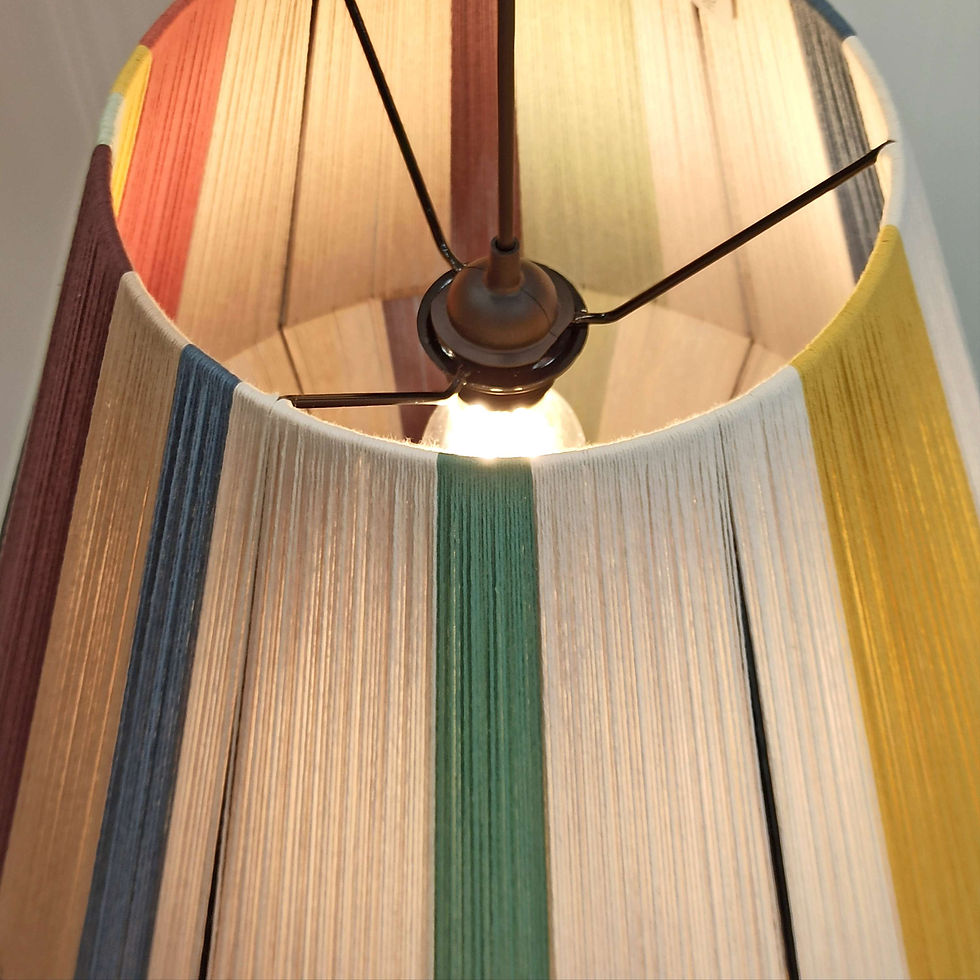 Μικρογραφία: Handmade-to-Order Pendant Lamp Shade with Colorfull Yarns