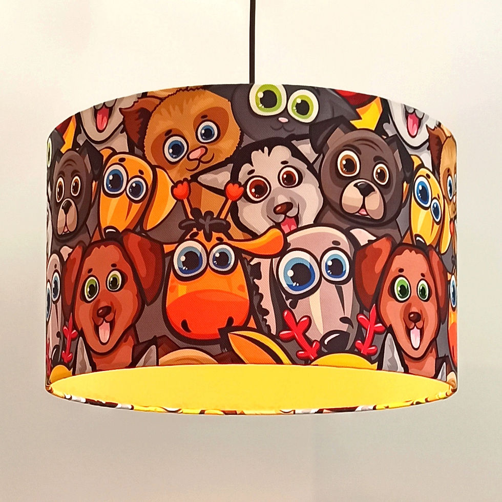 Μικρογραφία: Adorable cartoon puppies pendant lampshade