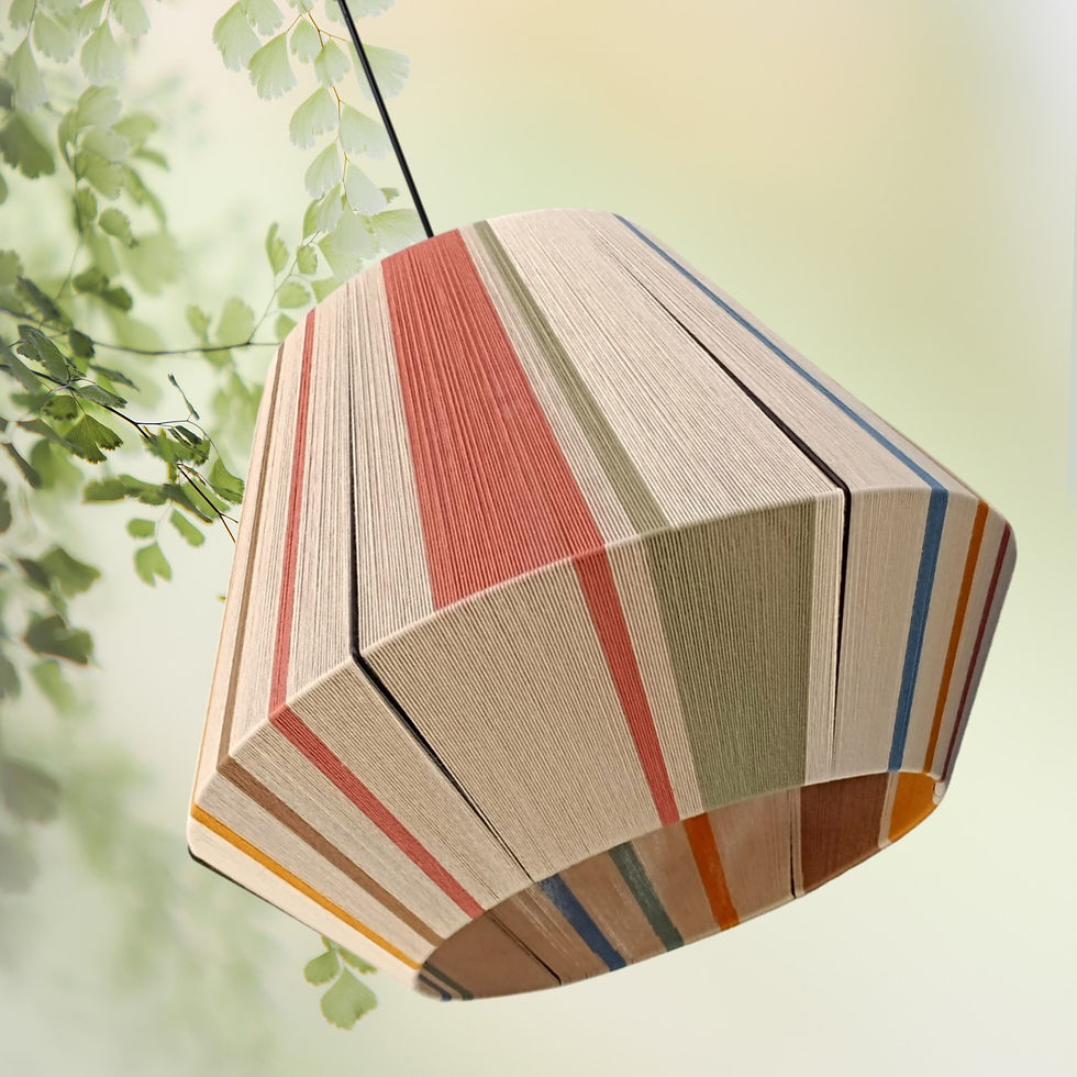 Μικρογραφία: House Warming Pendant Lamp Shade with Colorfull Yarns