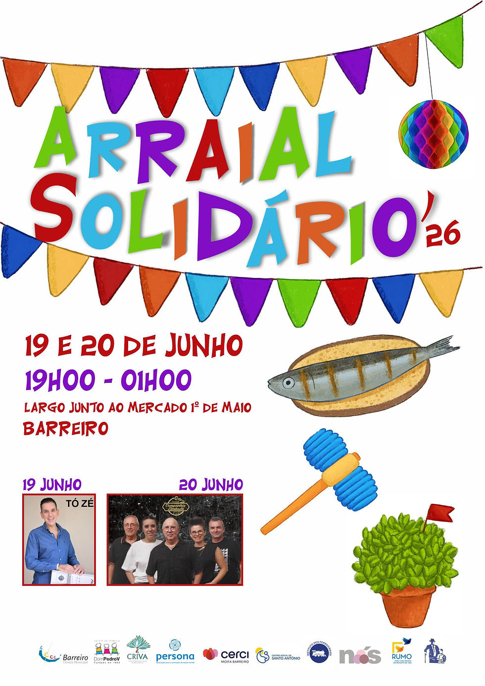 Presença da CERCIMB no Arraial Solidário do Barreiro