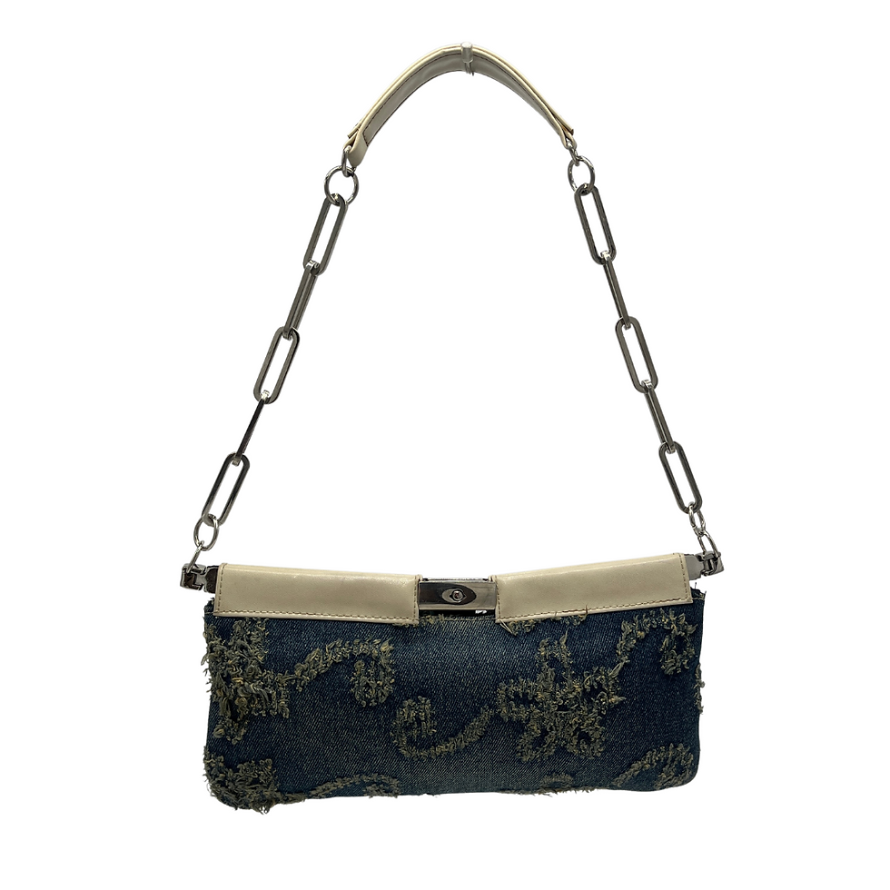 Thumbnail: Vintage 2000s Kookai Denim & Chain Shoulder Bag
