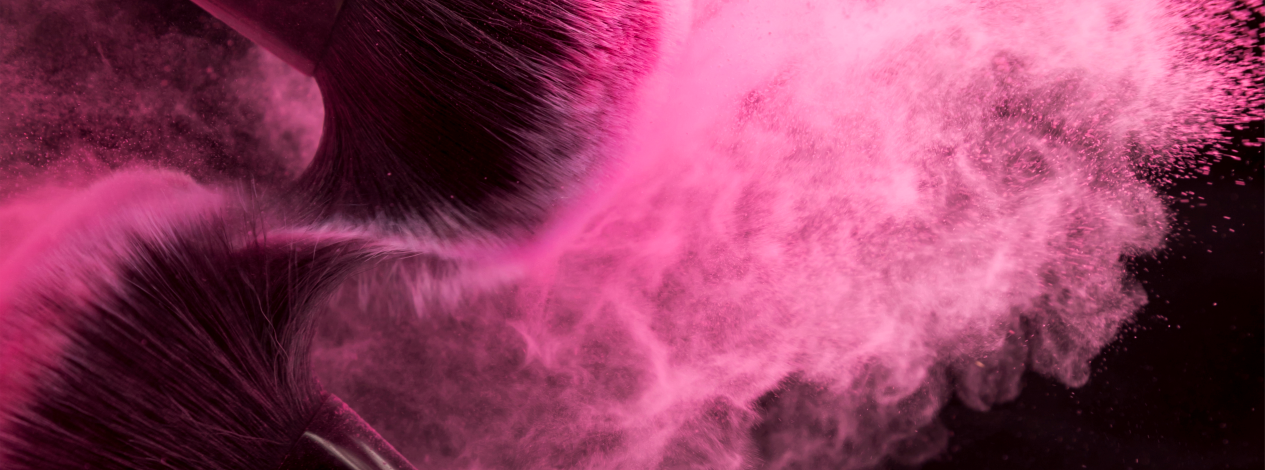 pink-powder-spread-with-brushes-rubbing-